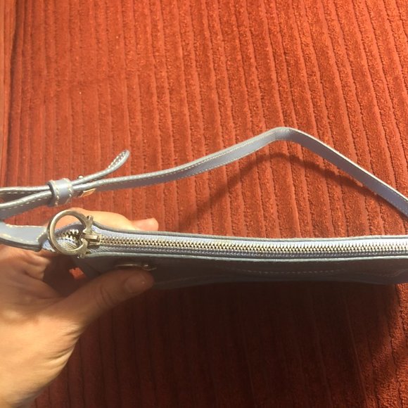 Salvatore Ferragamo Blue Zip Clutch - Picture 6 of 13